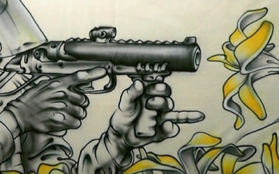 Detall d'una de les obres de "Flors grogues" | Werens